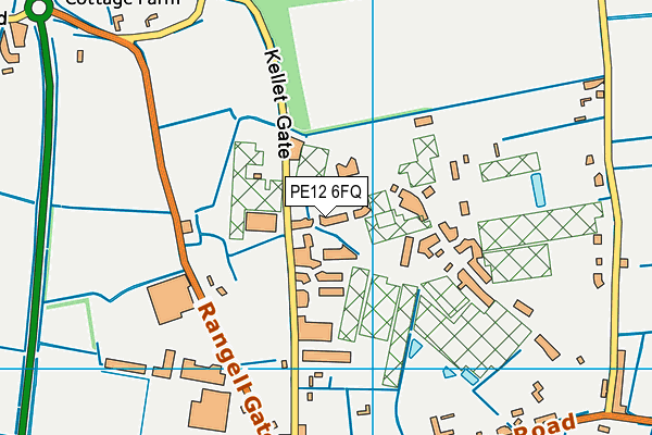 PE12 6FQ map - OS VectorMap District (Ordnance Survey)