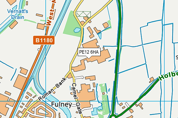 PE12 6HA map - OS VectorMap District (Ordnance Survey)