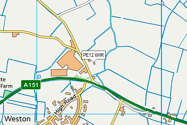 PE12 6HR map - OS VectorMap District (Ordnance Survey)