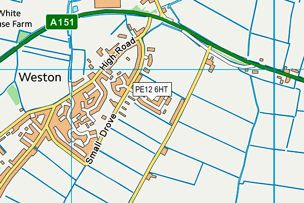 PE12 6HT map - OS VectorMap District (Ordnance Survey)