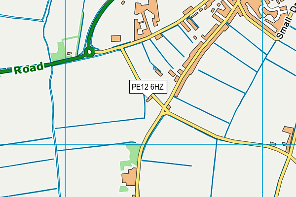 PE12 6HZ map - OS VectorMap District (Ordnance Survey)