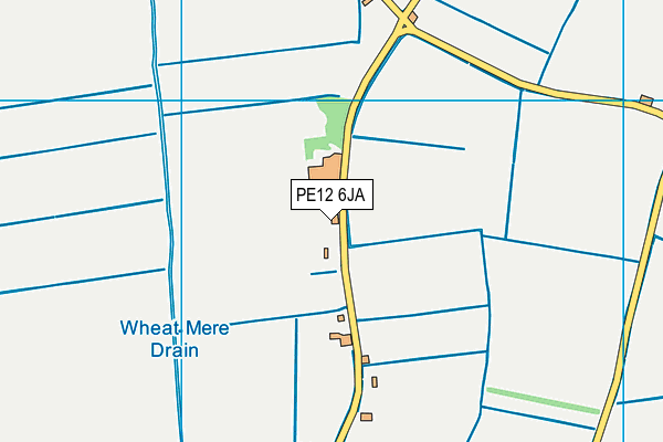 PE12 6JA map - OS VectorMap District (Ordnance Survey)