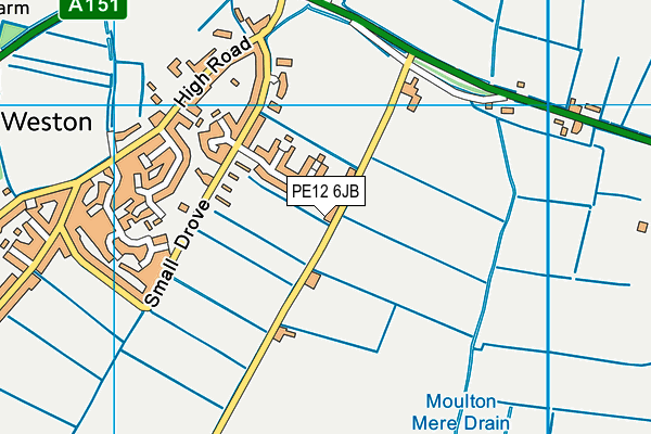 PE12 6JB map - OS VectorMap District (Ordnance Survey)