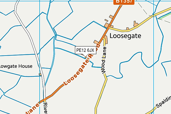 PE12 6JX map - OS VectorMap District (Ordnance Survey)