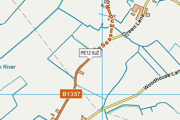 PE12 6JZ map - OS VectorMap District (Ordnance Survey)