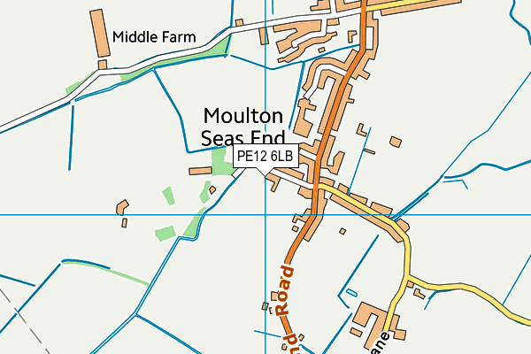 PE12 6LB map - OS VectorMap District (Ordnance Survey)