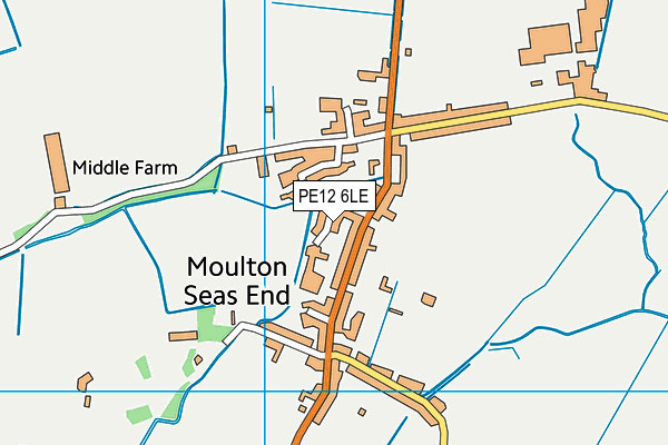 PE12 6LE map - OS VectorMap District (Ordnance Survey)