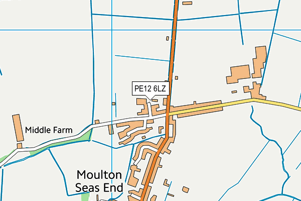 PE12 6LZ map - OS VectorMap District (Ordnance Survey)