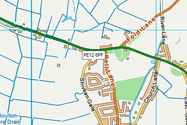 PE12 6PF map - OS VectorMap District (Ordnance Survey)