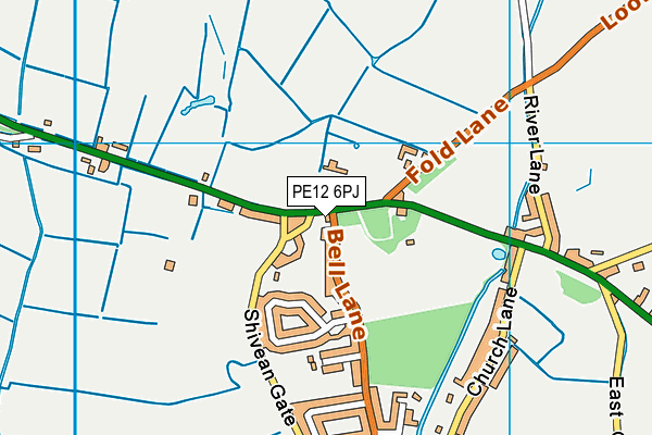 PE12 6PJ map - OS VectorMap District (Ordnance Survey)