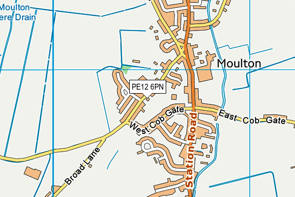 The John Harrox Primary School, Moulton map (PE12 6PN) - OS VectorMap District (Ordnance Survey)