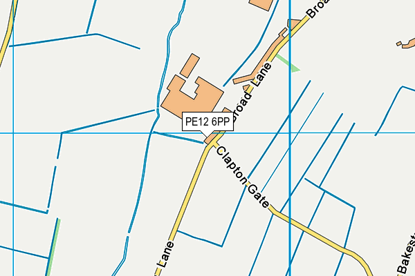 PE12 6PP map - OS VectorMap District (Ordnance Survey)