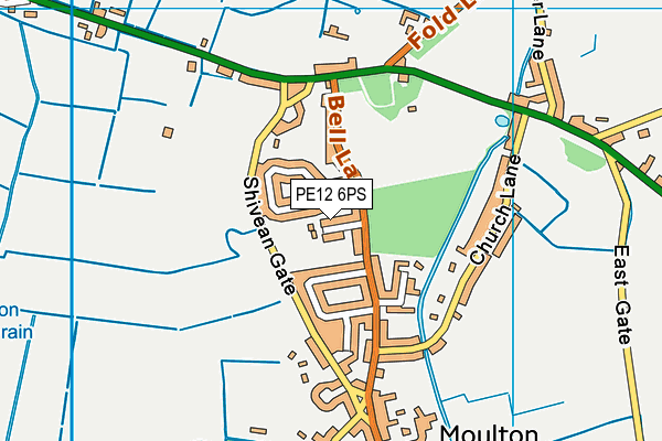 PE12 6PS map - OS VectorMap District (Ordnance Survey)