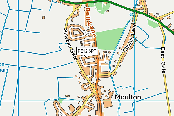 PE12 6PT map - OS VectorMap District (Ordnance Survey)