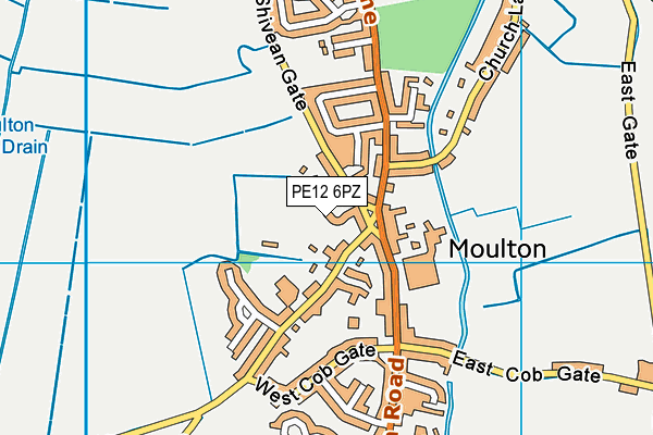 PE12 6PZ map - OS VectorMap District (Ordnance Survey)