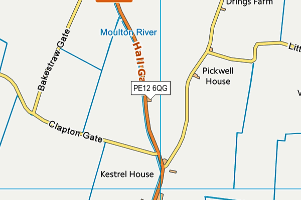 PE12 6QG map - OS VectorMap District (Ordnance Survey)