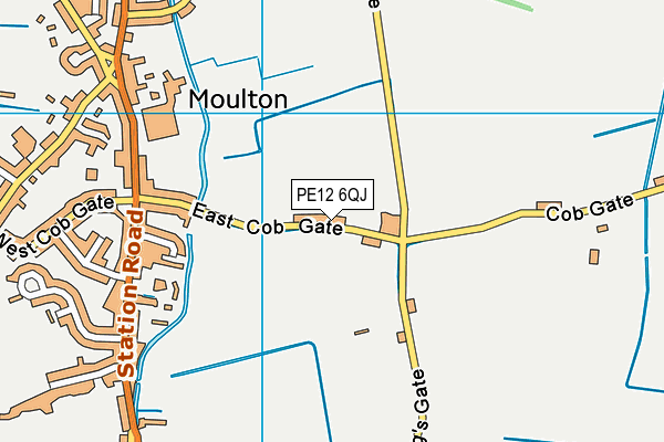 PE12 6QJ map - OS VectorMap District (Ordnance Survey)