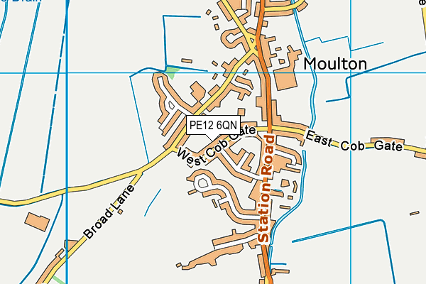 PE12 6QN map - OS VectorMap District (Ordnance Survey)