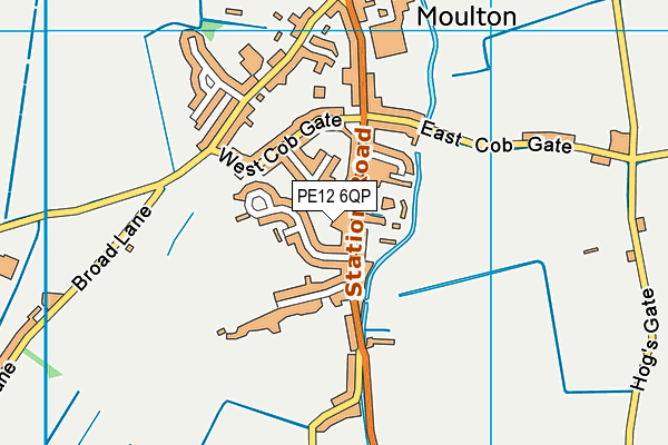 PE12 6QP map - OS VectorMap District (Ordnance Survey)