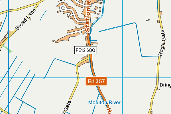 PE12 6QQ map - OS VectorMap District (Ordnance Survey)