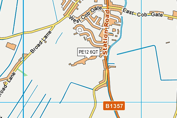 PE12 6QT map - OS VectorMap District (Ordnance Survey)