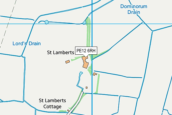 PE12 6RH map - OS VectorMap District (Ordnance Survey)