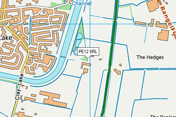 PE12 6RL map - OS VectorMap District (Ordnance Survey)