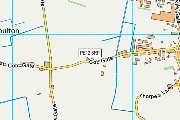 PE12 6RP map - OS VectorMap District (Ordnance Survey)