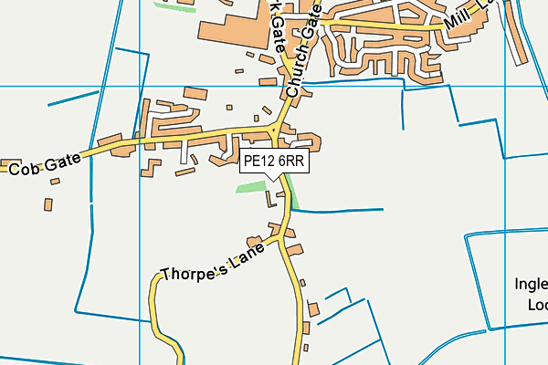 PE12 6RR map - OS VectorMap District (Ordnance Survey)