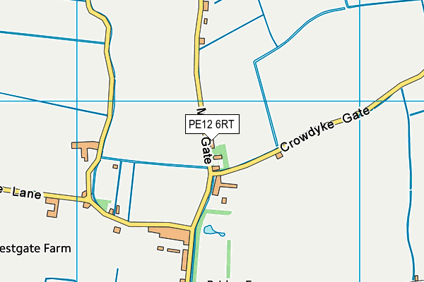 PE12 6RT map - OS VectorMap District (Ordnance Survey)