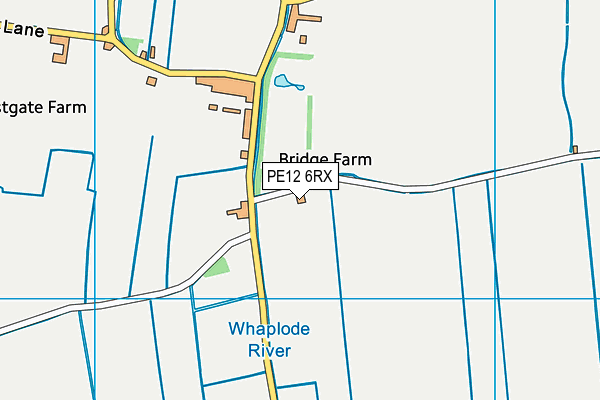 PE12 6RX map - OS VectorMap District (Ordnance Survey)