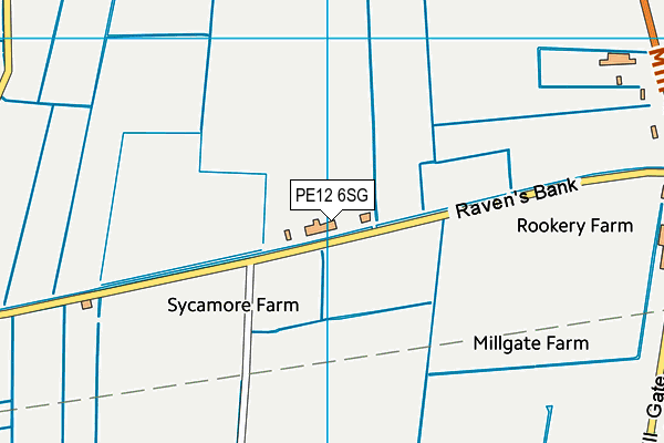 PE12 6SG map - OS VectorMap District (Ordnance Survey)