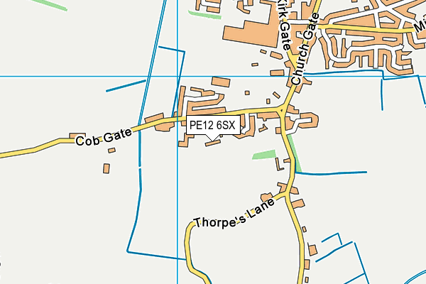 PE12 6SX map - OS VectorMap District (Ordnance Survey)
