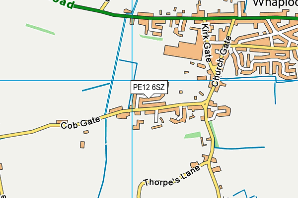 PE12 6SZ map - OS VectorMap District (Ordnance Survey)