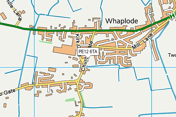 PE12 6TA map - OS VectorMap District (Ordnance Survey)