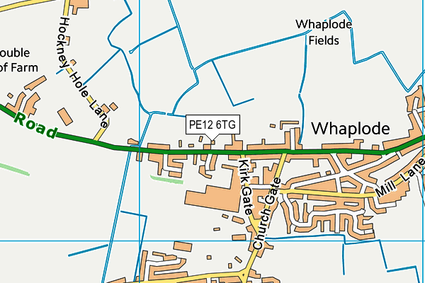 PE12 6TG map - OS VectorMap District (Ordnance Survey)