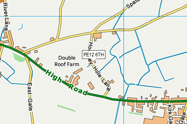 PE12 6TH map - OS VectorMap District (Ordnance Survey)