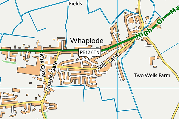 PE12 6TN map - OS VectorMap District (Ordnance Survey)