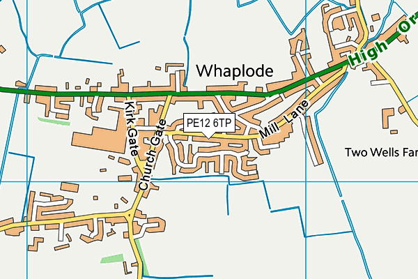 PE12 6TP map - OS VectorMap District (Ordnance Survey)