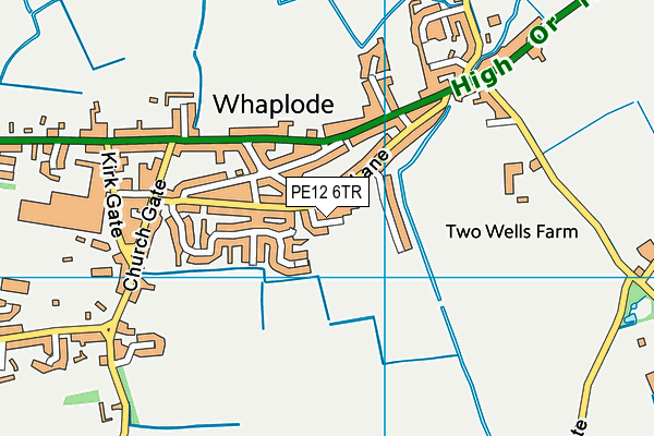 PE12 6TR map - OS VectorMap District (Ordnance Survey)