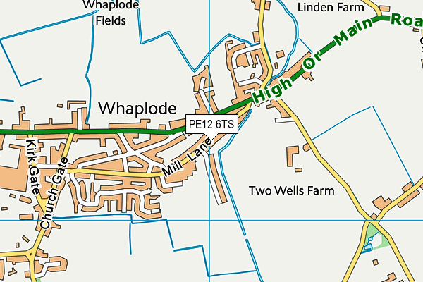 Whaplode Church of England Primary School map (PE12 6TS) - OS VectorMap District (Ordnance Survey)