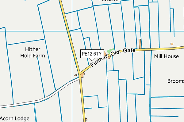 PE12 6TY map - OS VectorMap District (Ordnance Survey)