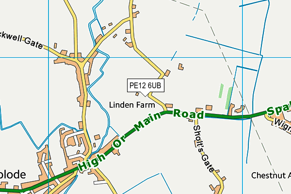 PE12 6UB map - OS VectorMap District (Ordnance Survey)