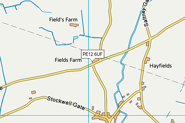 PE12 6UF map - OS VectorMap District (Ordnance Survey)