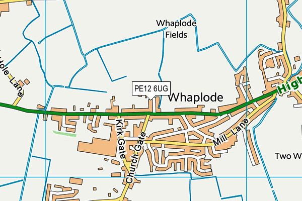 PE12 6UG map - OS VectorMap District (Ordnance Survey)