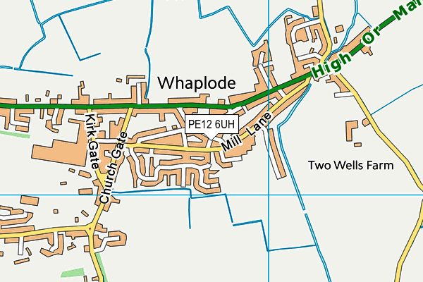 PE12 6UH map - OS VectorMap District (Ordnance Survey)