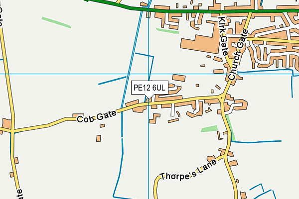 PE12 6UL map - OS VectorMap District (Ordnance Survey)