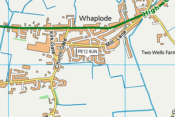 PE12 6UN map - OS VectorMap District (Ordnance Survey)