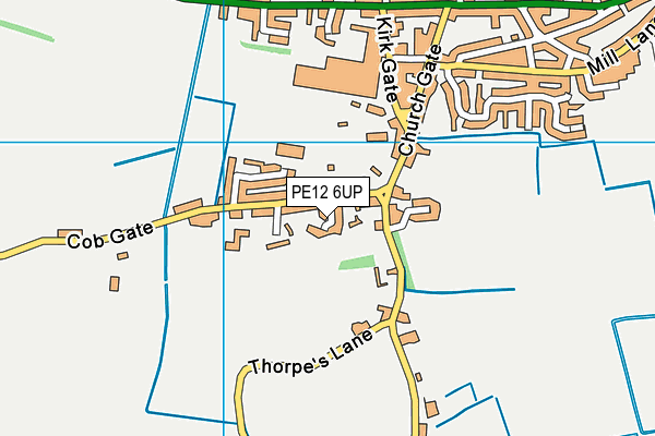 PE12 6UP map - OS VectorMap District (Ordnance Survey)