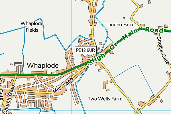 PE12 6UR map - OS VectorMap District (Ordnance Survey)